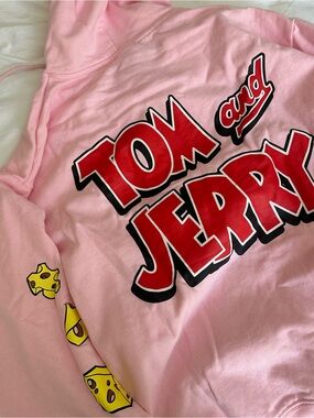 Tom and Jerry Kids' Pink Graphic Hoodie